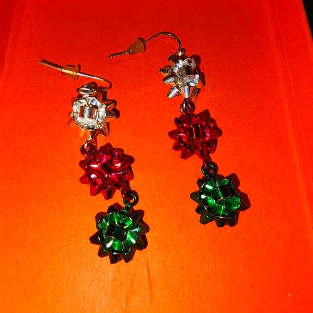 Christmas Bow Earrings